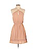 Lush 100% Polyester Tan Casual Dress Size S - photo 1