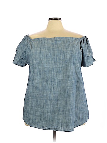 Denim 24/7 Short Sleeve Blouse (view 1)