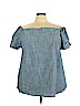 Denim 24/7 100% Cotton Blue Short Sleeve Blouse Size 26 - photo 1