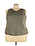 Lands' End 100% Cotton Green Sleeveless Blouse Size 26 W - photo 1
