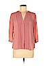 H&M 100% Polyester Pink Long Sleeve Blouse Size 6 - photo 1