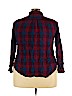 Cato 100% Rayon Red Long Sleeve Button-Down Shirt Size 22 - 24W - photo 2