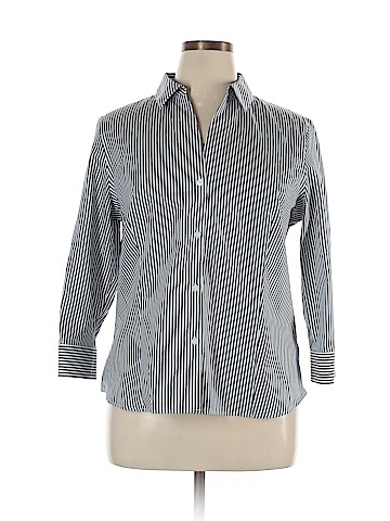 Anne Klein Long Sleeve Button-Down Shirt (view 1)