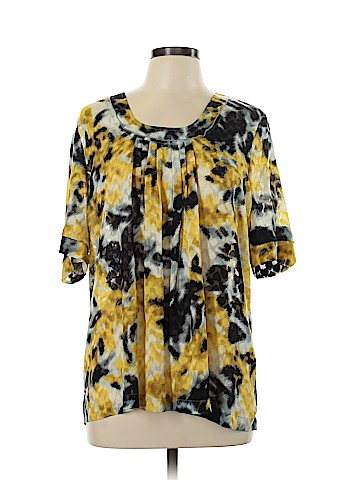 St. John Short Sleeve Silk Top (view 1)