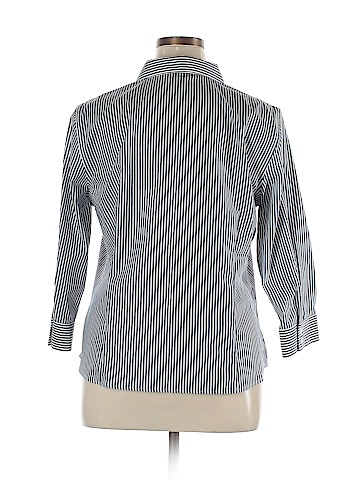 Anne Klein Long Sleeve Button-Down Shirt (view 2)