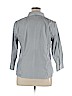 Anne Klein 100% Cotton Gray Long Sleeve Button-Down Shirt Size XL - photo 2