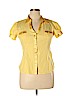 Iz Byer Yellow Short Sleeve Button-Down Shirt Size XL - photo 1