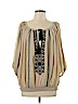 Freeway 100% Polyester Tan 3/4 Sleeve Blouse Size L - photo 1