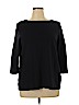Coldwater Creek 100% Cotton Black 3/4 Sleeve Top Size 1X - photo 1