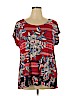 Westport Red Short Sleeve Top Size 1X - photo 1