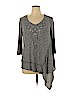 Live and Let Live Gray 3/4 Sleeve Top Size XL - photo 1