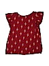 Old Navy 100% Polyester Burgundy Short Sleeve Blouse Size 14 - photo 2