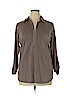 Lands' End Brown Long Sleeve Top Size 0X - photo 1