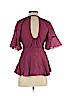 Free People 100% Cotton Purple 3/4 Sleeve Blouse Size 8 - photo 2