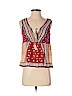 Patrons of Peace 100% Rayon Red Sleeveless Blouse Size S - photo 1