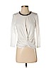 Aqua White Long Sleeve Top Size S - photo 1