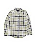 Gap Kids Outlet 100% Cotton Plaid Gray Long Sleeve Button-Down Shirt Size M (youth) - photo 1