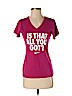 Nike 100% Polyester Pink Active T-Shirt Size S - photo 1