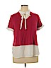 Elle Red Short Sleeve Top Size XL - photo 1