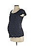 A Pea in the Pod 100% Rayon Gray Short Sleeve Blouse Size S - photo 1
