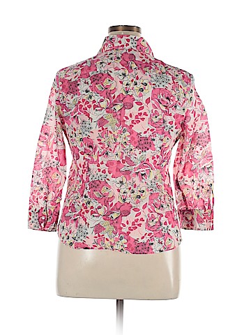 Ann Taylor LOFT 3/4 Sleeve Button-Down Shirt (view 2)