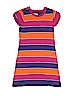 The Children's Place 100% Cotton Stripes Purple Dress Size 7 - 8 - photo 1