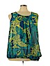 Lane Bryant 100% Polyester Blue Sleeveless Blouse Size 28 - photo 1