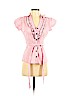 No Boundaries Pink Short Sleeve Blouse Size S - photo 1
