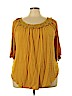 Araza 100% Rayon Yellow 3/4 Sleeve Blouse Size 3X - photo 1