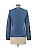 J. McLaughlin 100% Pima Cotton Blue Cardigan Size L - photo 2