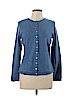 J. McLaughlin 100% Pima Cotton Blue Cardigan Size L - photo 1