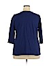 Lane Bryant 100% Cotton Blue 3/4 Sleeve Top Size 18 - 20 Plus - photo 2