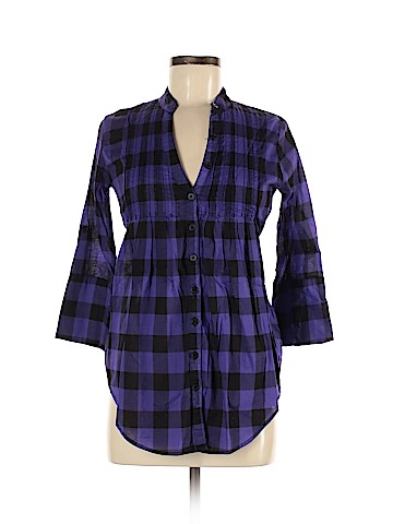 Miley Cyrus & Max Azria Long Sleeve Button-Down Shirt (view 1)