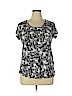Simply Vera Vera Wang 100% Rayon Black Short Sleeve Top Size XL - photo 1