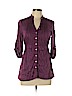 Self Esteem 100% Polyester Purple 3/4 Sleeve Button-Down Shirt Size L - photo 1