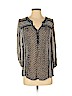 Lucky Brand 100% Polyester Black 3/4 Sleeve Blouse Size S - photo 1