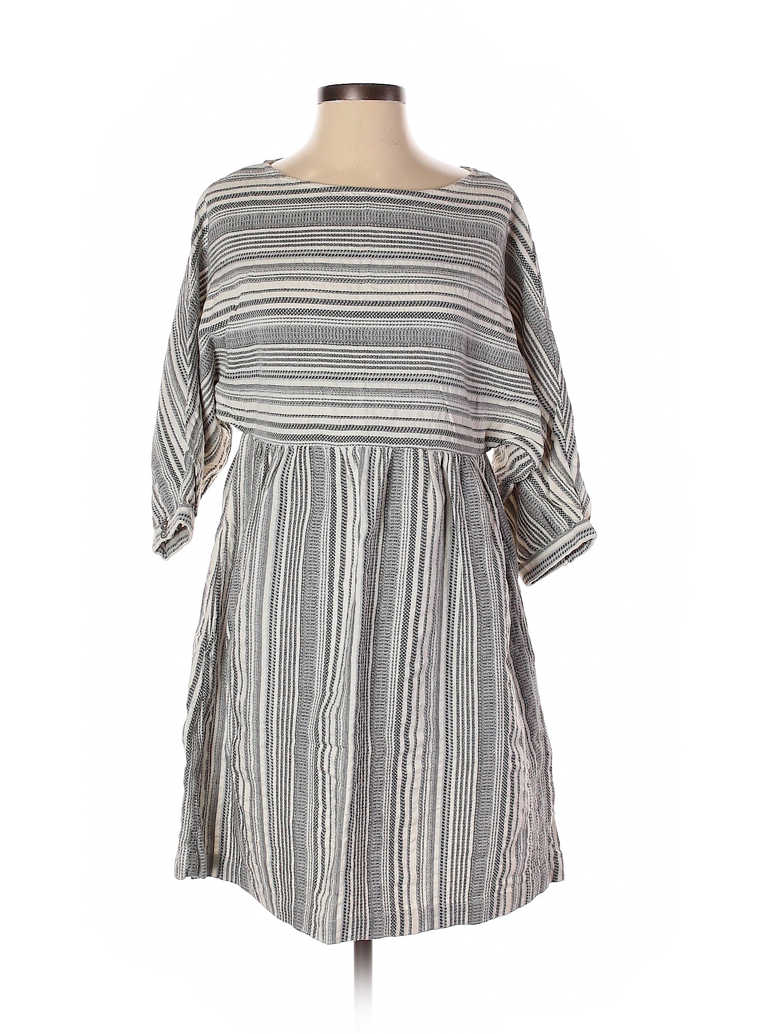 Garnet Hill Women Gray Casual Dress 4 | eBay