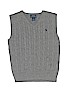 Polo by Ralph Lauren 100% Polyester Solid Gray Sweater Vest Size 7 - photo 1