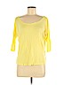 Forever 21 100% Rayon Yellow 3/4 Sleeve T-Shirt Size S - photo 1