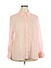 Lane Bryant 100% Polyester Pink Long Sleeve Blouse Size 18 - 20 Plus - photo 1