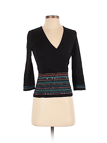 INC International Concepts Long Sleeve Silk Top (view 1)