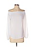 Aqua 100% Polyester White Long Sleeve Blouse Size S - photo 1