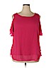 Roz & Ali 100% Polyester Pink Short Sleeve Blouse Size 2X - photo 1