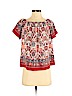 Joie 100% Silk Red Short Sleeve Silk Top Size XXS - photo 1