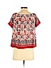 Joie 100% Silk Red Short Sleeve Silk Top Size XXS - photo 2
