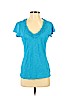 INC International Concepts 100% Cotton Blue Short Sleeve Top Size M (petite) - photo 1