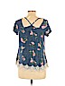 Rewind Blue Short Sleeve Top Size L - photo 2