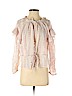 Free People 100% Polyester Tan 3/4 Sleeve Button-Down Shirt Size XS - photo 1