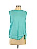 DKNY 100% Linen Blue Sleeveless Blouse Size XL - photo 1
