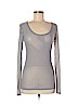 Charlotte Russe Gray Long Sleeve T-Shirt Size M - photo 1